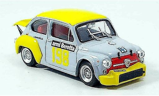 Fiat Abarth 1000 Berlina Corsa 1/43 Brumm No.198 Scuderia Brescia 1972 miniature