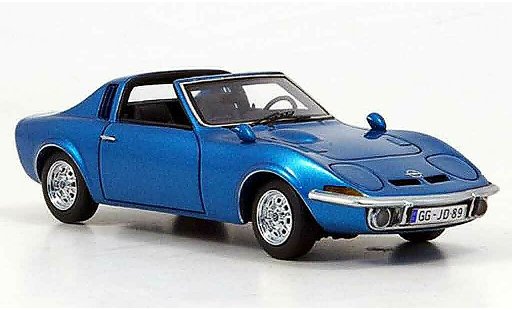 Opel GT Aero Base 1/43 Neo bleu 1969 miniature