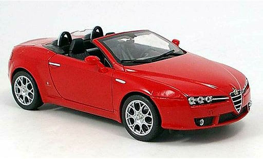 Alfa Romeo Spider Brera cabriolet 1/18 Welly rouge decapote 2007 miniature