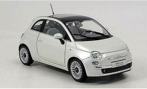 Fiat 500 Base 1/18 Norev blanche 2007 miniature