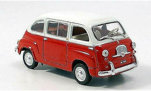 Fiat 600 Multipla 1/43 Norev rouge-blanche 1963 miniature