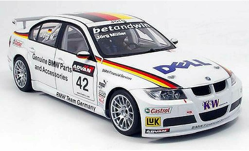 Bmw 320 WTCC 1/18 Autoart E90 si no.42 j.muller 2006 miniature