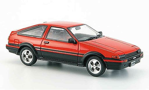 Toyota Trueno AE86 1/43 Ebbro sprinter rouge noire miniature