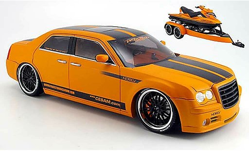 Chrysler 300C tuning 1/18 Norev parotech by norev avec anhanger +jetski 2007 miniature