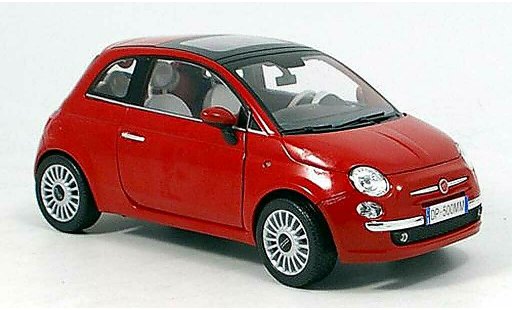 Fiat 500 Base 1/18 Mondo Motors New rouge 2007 miniature