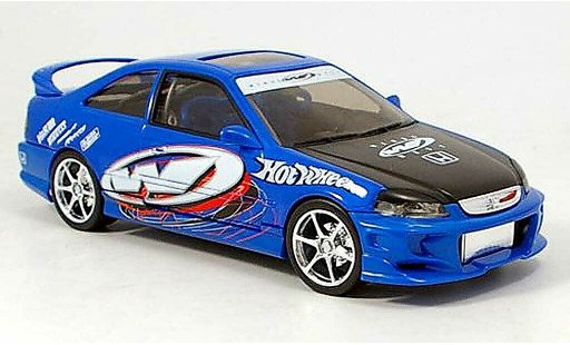 Honda Civic Si 1/18 Hot Wheels bleu tuning miniature