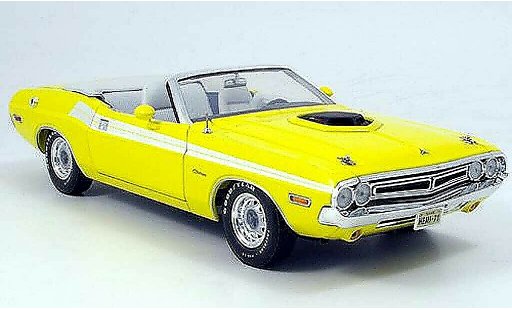 Dodge Challenger 1971 1/18 Greenlight cabriolet jaune miniature