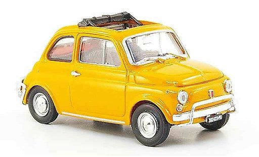 Fiat 500 L 1/43 Brumm orange 1968 miniature