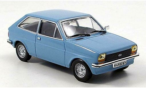 Ford Fiesta 1976 1/43 Hachette MK I grisebleu miniature