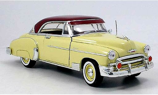 Chevrolet Bel Air Coupe 1/18 Motormax 1950 beige rouge miniature