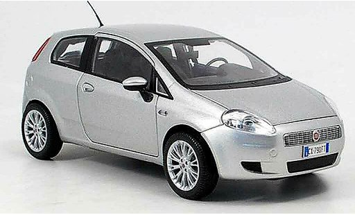 Fiat Grande Punto Berlina 1/18 Mondo Motors grise 2007 miniature