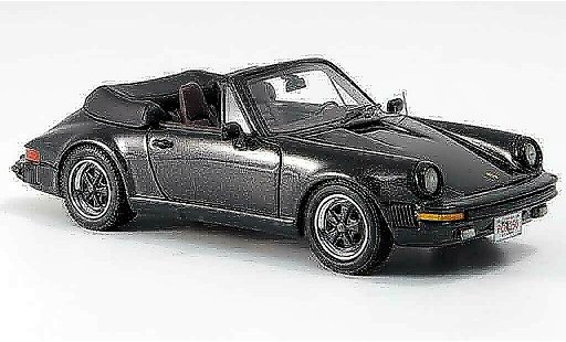 Porsche 911 Cabriolet 1/43 Neo Carrera Cabrio noire US Version 1985 miniature