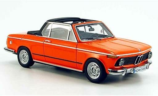 Bmw 2002 Cabriolet Baur 1/43 Neo Tii (E 10) Cabrio orange 1974 miniature
