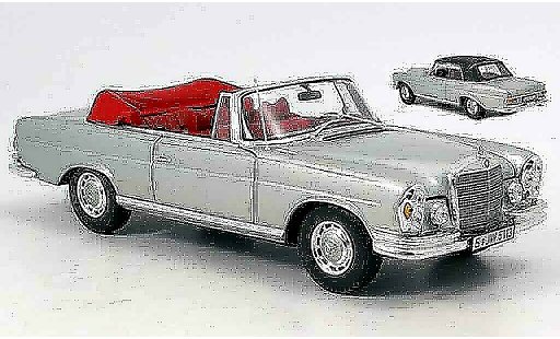 Mercedes 280 1969 1/18 Norev se cabriolet grise avec hardtop miniature