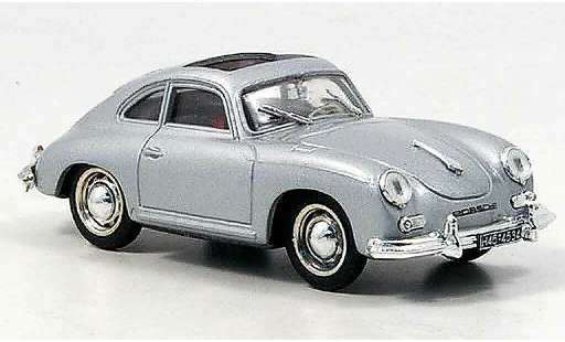 Porsche 356 1952 1/43 Brumm Coupe grise metallisee geoffnetes Schiebetoit miniature