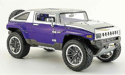 Hummer HX Concept 1/18 Maisto bleu grise tuning miniature