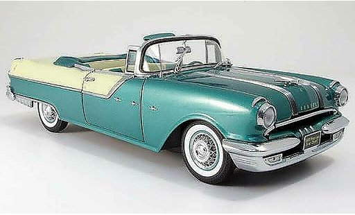 Pontiac Star Chief Base 1/18 Sun Star verte blanche 1955 miniature
