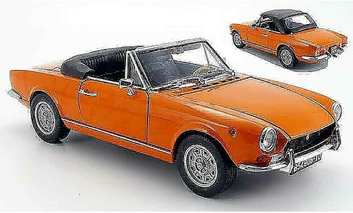 Fiat 124 Limousine 1/18 Sun Star orange geoffnetes capote 1969 miniature