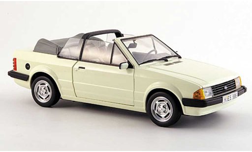 Ford Escort GL 1/18 Sun Star cabriolet cremeblanche 1984 miniature