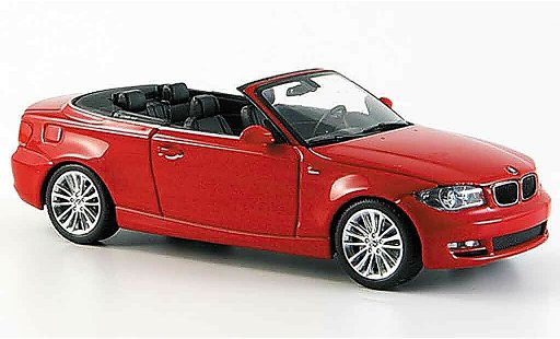 Bmw 118 E88 1/43 Minichamps d Cabriolet rouge 2008 miniature