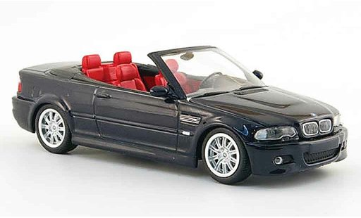 Bmw M3 Cabriolet 1/43 Minichamps E46 noire 2001 miniature