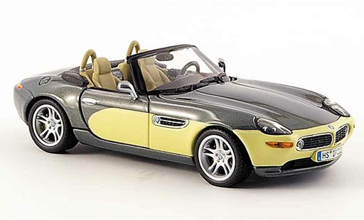 Bmw Z8 roadster 1/43 Minichamps grise beige geoffnetes capote 1999 miniature