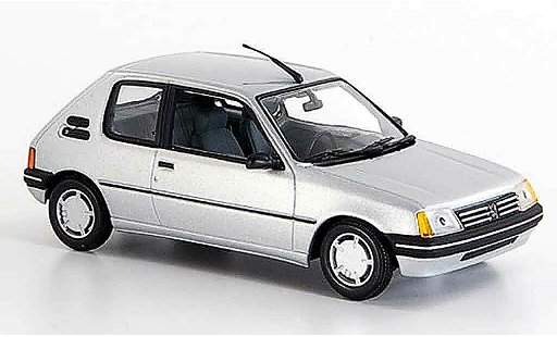 Peugeot 205 Base 1/43 Minichamps grise metallisee 1990 miniature