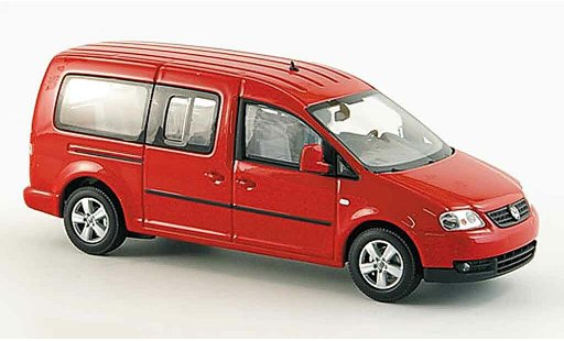 Volkswagen Caddy Maxi 1/43 Minichamps shuttle rouge 2007 miniature