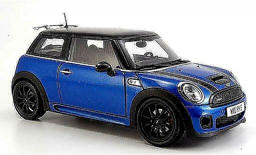 Mini Cooper JCW 1/18 Kyosho r56 bleu miniature