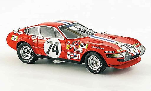 Ferrari 365 GTB/4 1/43 Red Line no.74 sechster platz le mans 1972 miniature