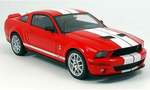 Shelby GT 500 Base 1/18 Autoart rouge/blanche miniature