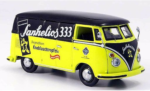 Volkswagen Combi Base 1/43 Schuco t 1 fourgon sanhelios 333 noire jaune miniature