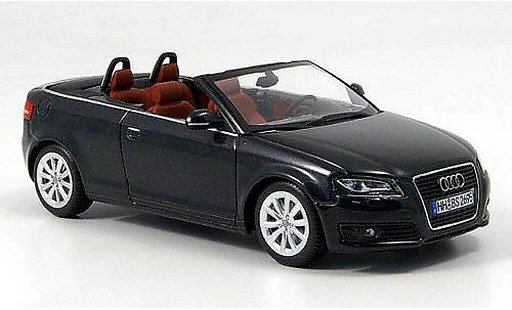 Audi A3 cabriolet 1/43 Minichamps noire 2008 miniature