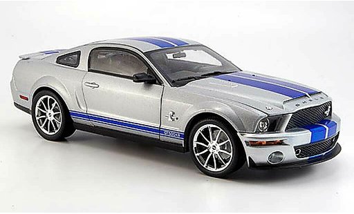 Shelby GT 500 2008 1/18 Shelby Collectibles kr grise/bleu miniature