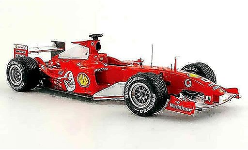 Ferrari F1 F2004 1/18 Hot Wheels Elite m. schumacher no.2 gp belgien miniature
