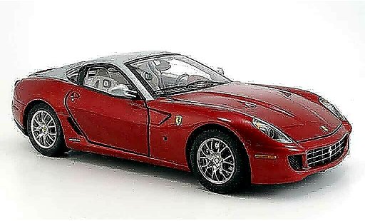Ferrari 599 GTB 1/18 Hot Wheels Elite rouge et grise elite edition miniature