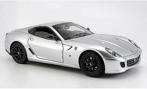 Ferrari 599 GTB 1/18 Hot Wheels Elite grise metallisee miniature
