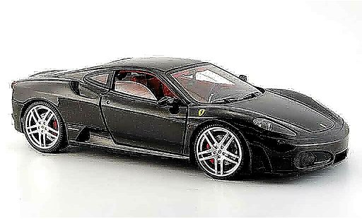 Ferrari F430 Coupe 1/18 Hot Wheels Elite noire avec interieur rouge miniature