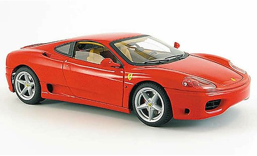 Ferrari 360 Modena 1/18 Hot Wheels Elite coupe rouge avec beigem interieur miniature