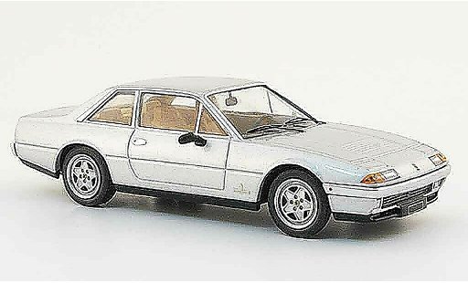Ferrari 412 Coupe 1/43 Hot Wheels Elite grise metallisee 1985 miniature