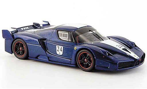 Ferrari Enzo FXX 1/43 Hot Wheels Elite no.24 bleu blancheer bandes tour de france miniature