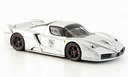 Ferrari Enzo FXX 1/43 Hot Wheels Elite no.16 grise metallisee nurburgring miniature