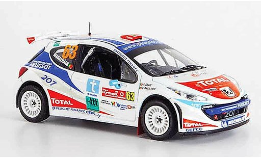 Peugeot 207 S2000 1/43 IXO no.63 magalhaes rallye portugal 2007 miniature