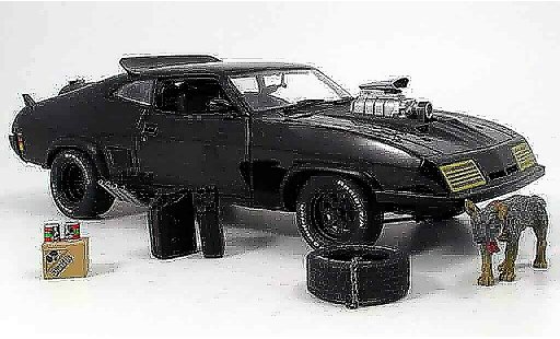 Ford Falcon Interceptor 1/18 Autoart 2 (ford falcon xb gt) noir 1973 miniature