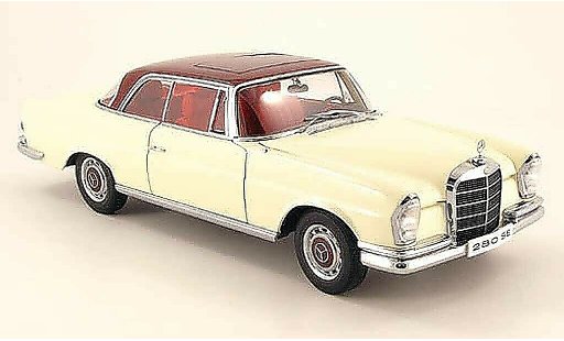 Mercedes 280 1968 1/18 Autoart se coupe blanche avec rotem toit miniature