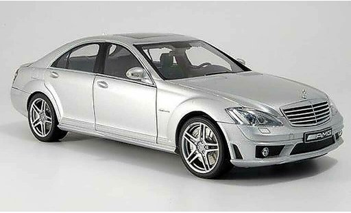 Mercedes Classe S 63 1/18 Autoart amg grise avec ledersitzen miniature