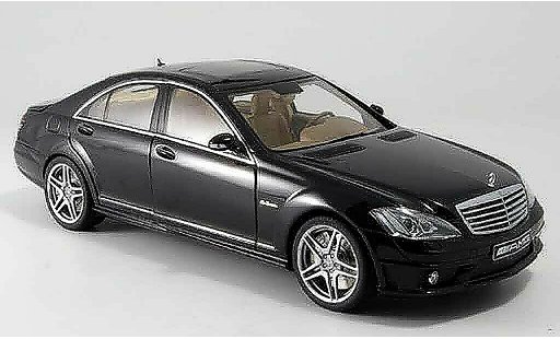Mercedes Classe S 63 1/18 Autoart amg noire avec ledersitzen miniature