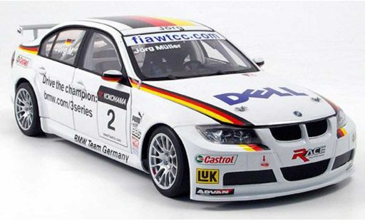 Bmw 320 WTCC 1/18 Autoart E90 si no.2 team germany j.muller 2007 miniature