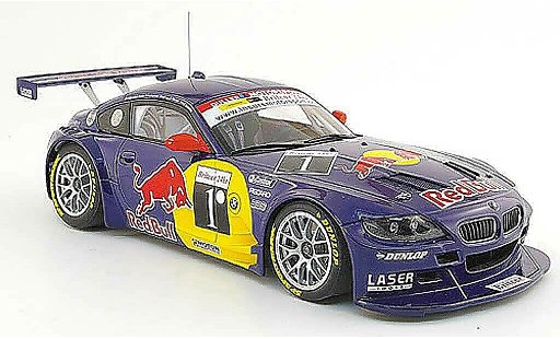 Bmw Z4 course 1/18 Autoart E85 coupe no.1 red bull vainqueur grisestone 2007 miniature