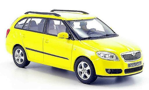Skoda Fabia Combi 1/43 Abrex ii jaune miniature